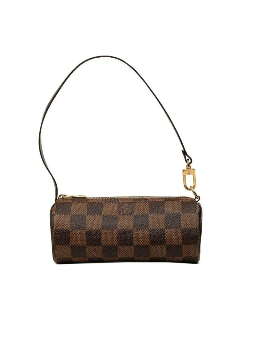 Louis Vuitton Damier Pouch Brown Leather